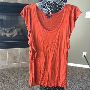 Banana Republic burn orange short sleeve top